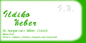 ildiko weber business card